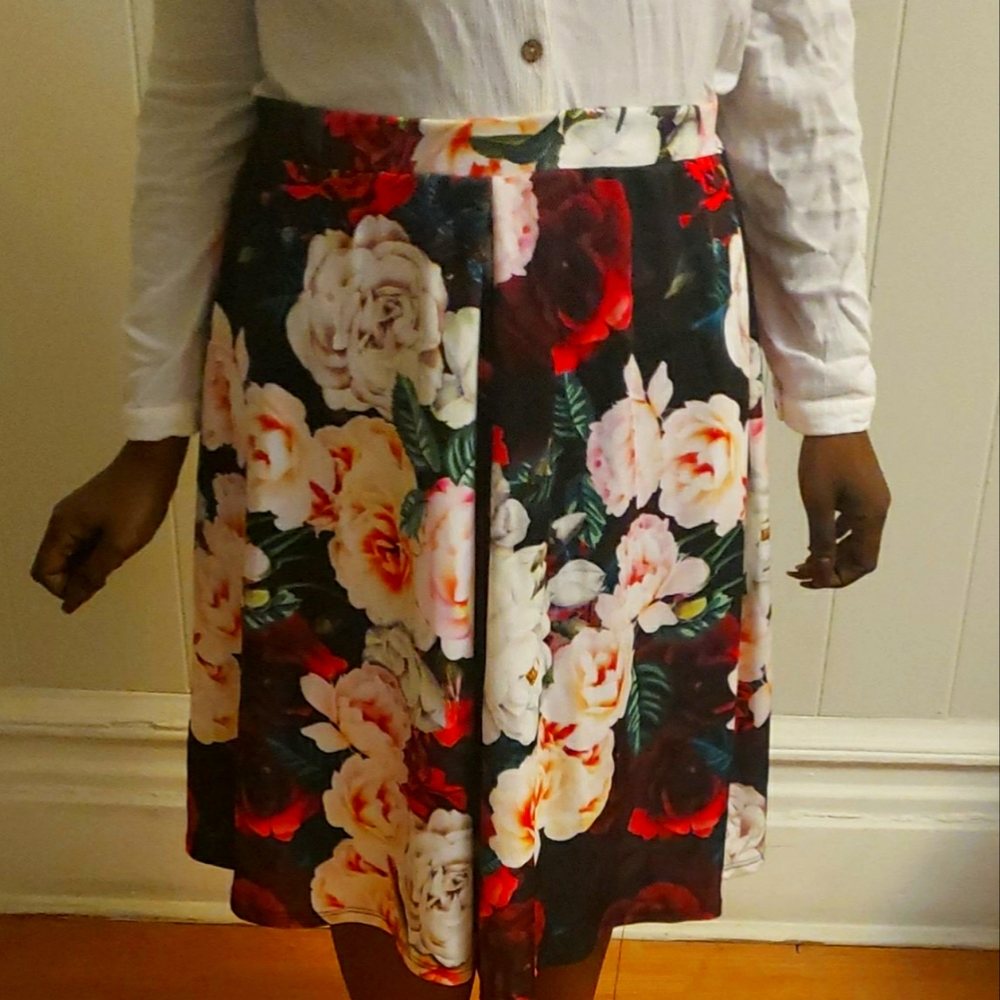 Floral A line skirt